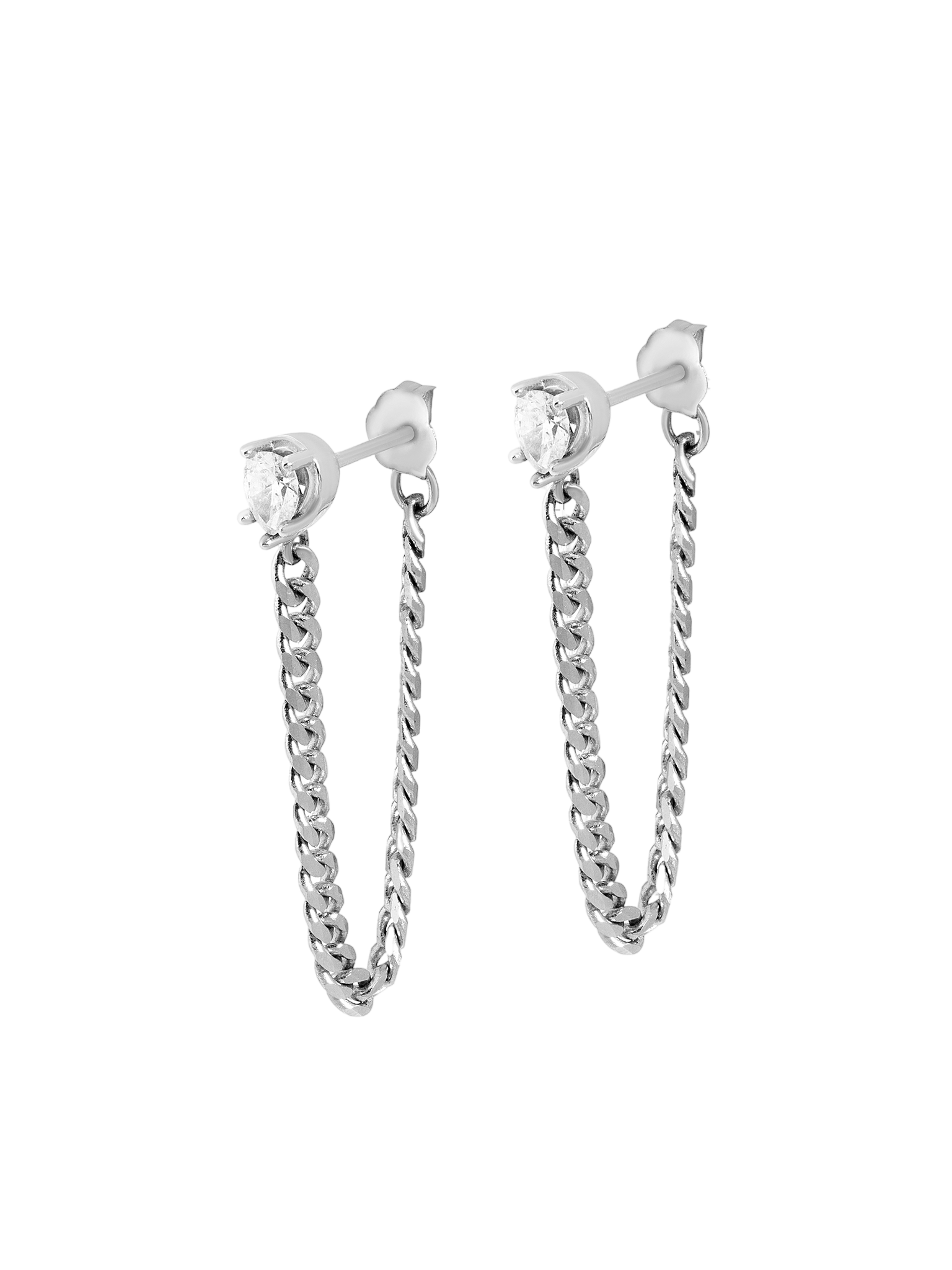 Chuva earrings - white gold